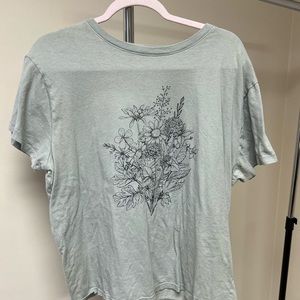 Target Green Floral T-shirt